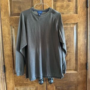 Club Room By Charter Club Dark Olive Green Long Sleeve Shirt - Men's Size XL